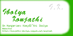 ibolya komjathi business card